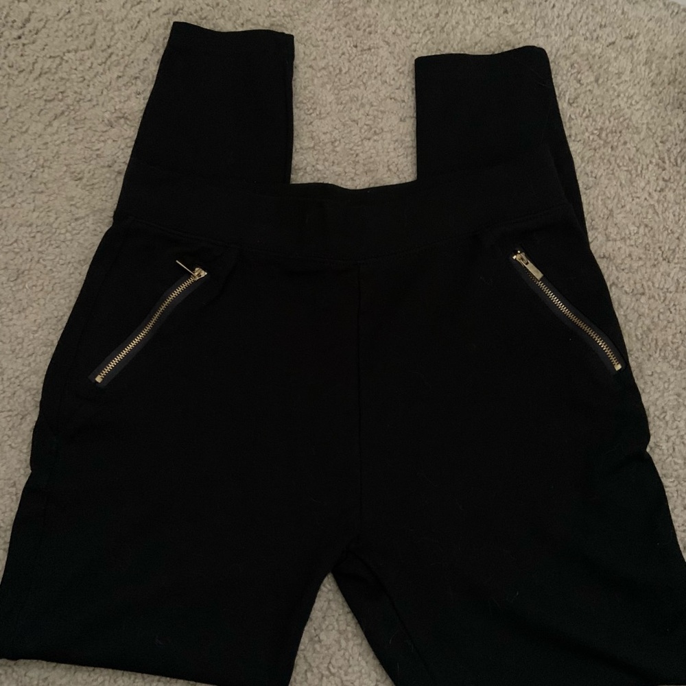 Faux zipper leggings